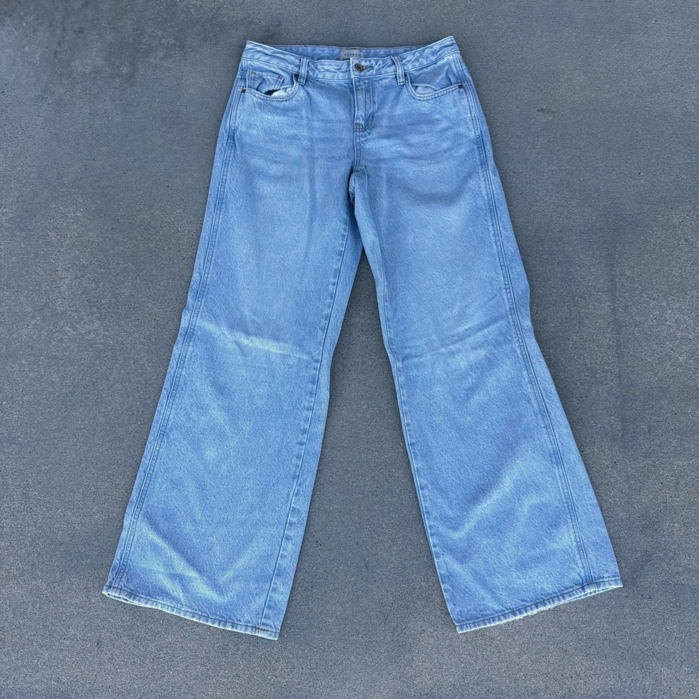 PacSun Casey Low Rise Baggy Jeans Light Wash Blue Denim Size 27 Cotton Wide Leg